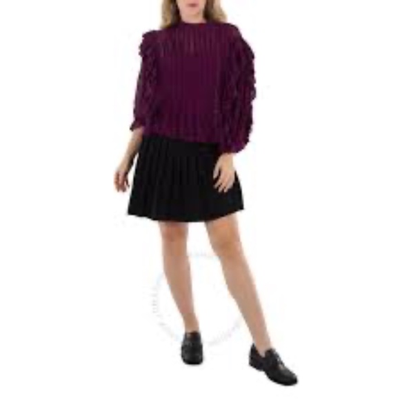 Farm Rio Burgundy Ruffled Blouse! Size S NEW with TAGS - Picture 13 of 13